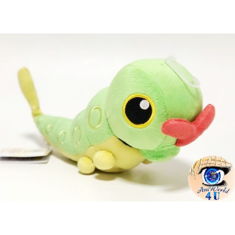 Officiële Pokemon knuffel Caterpie +/- 24CM Lang San-ei